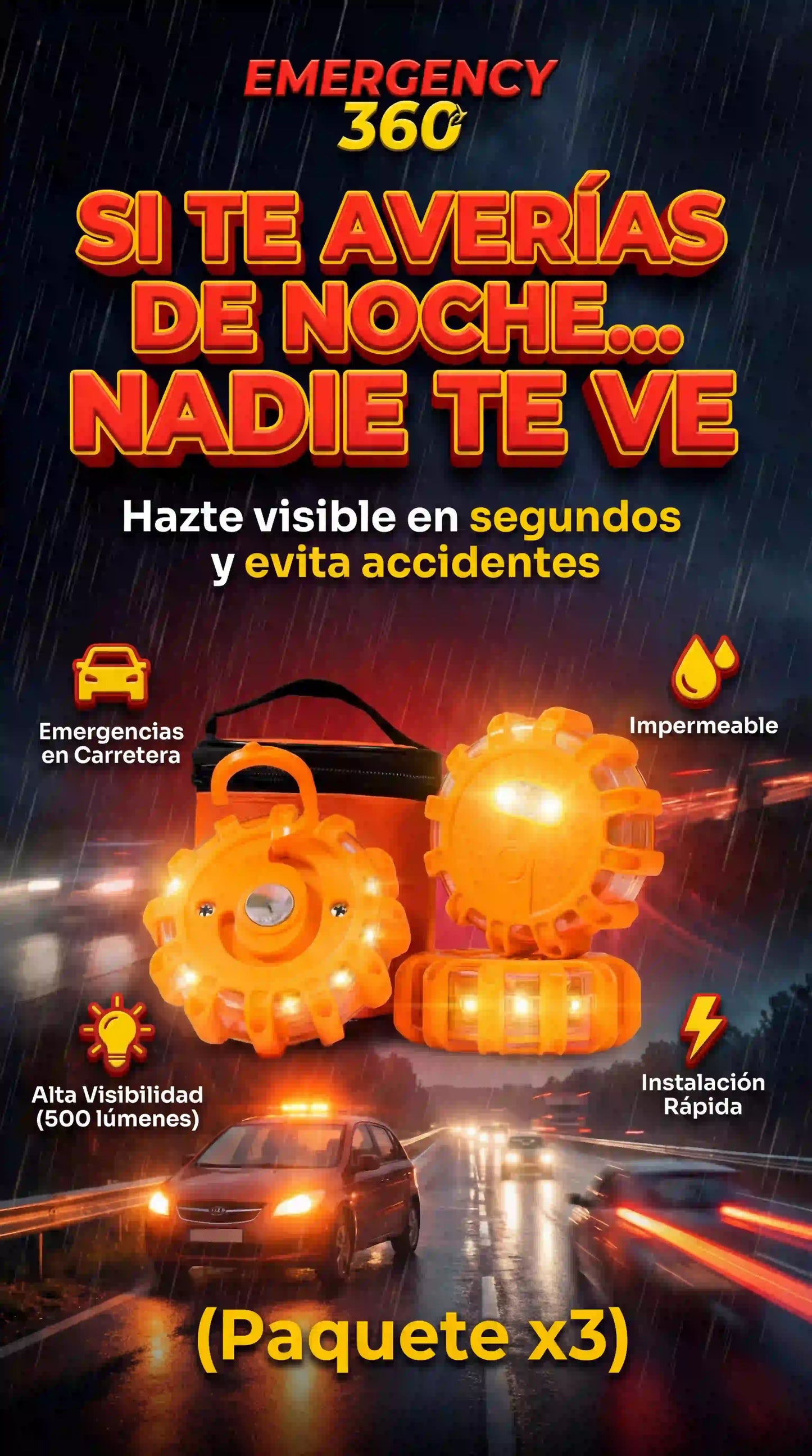 Luces De Caucion Paquete X3