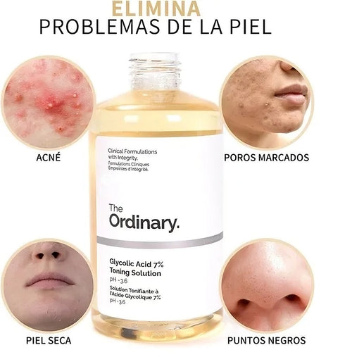 Ácido Glicólico 7% The Ordinary — Tónico despigmentante que unifica tu piel